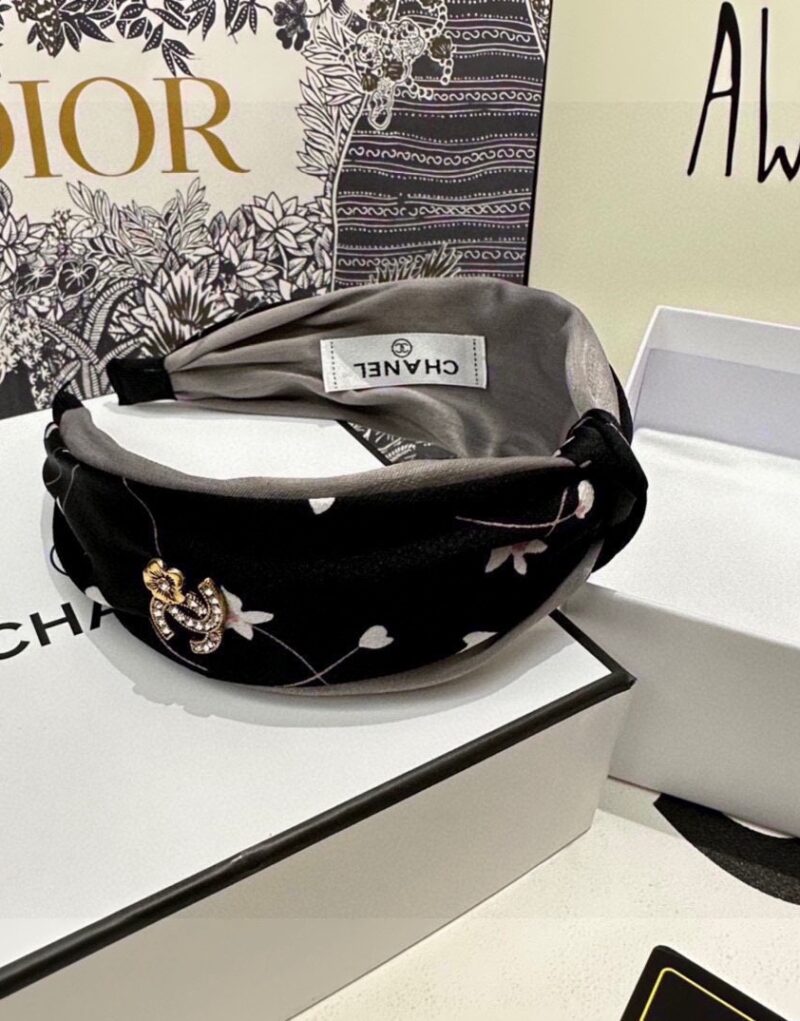 Chanel Hairband CC Logo Black For Women