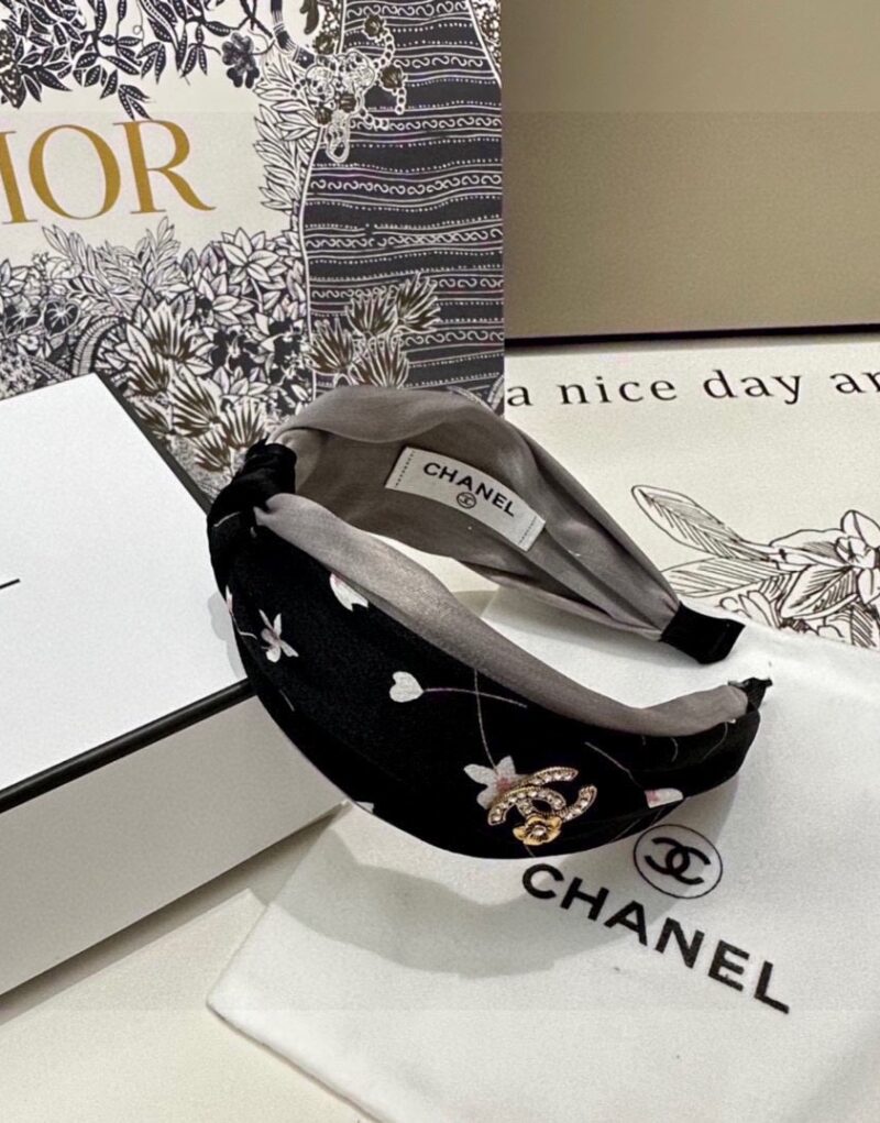 Chanel Hairband CC Logo Black For Women