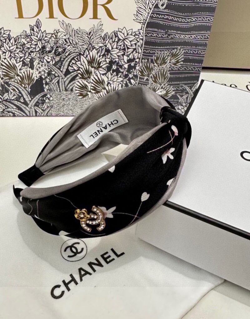Chanel Hairband CC Logo Black For Women
