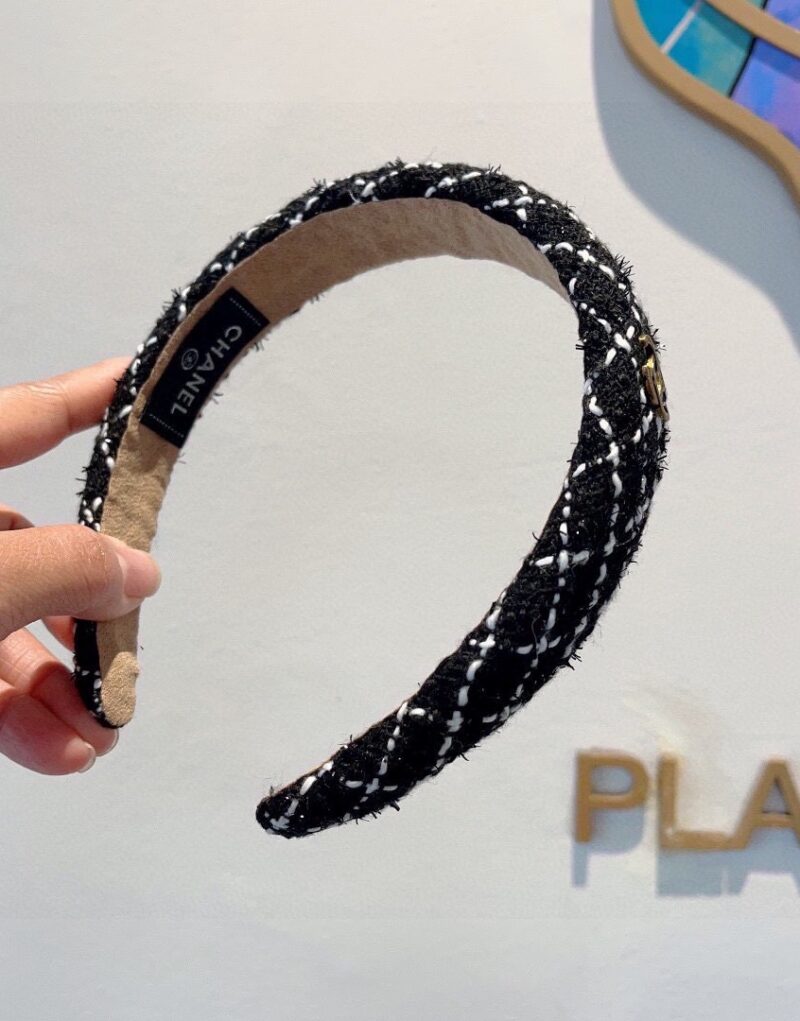 Chanel Hairband CC Logo Black For Women