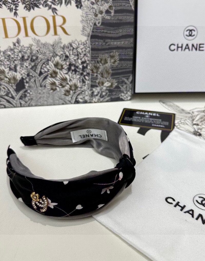 Chanel Hairband CC Logo Black For Women