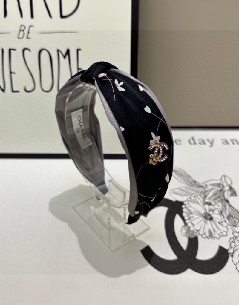 Chanel Hairband CC Logo Black For Women