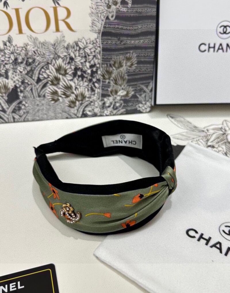 Chanel Hairband CC Logo Green For Women