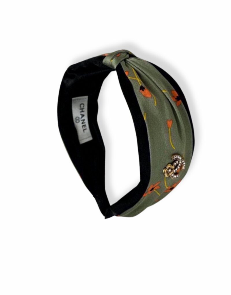Chanel Hairband CC Logo Green For Women