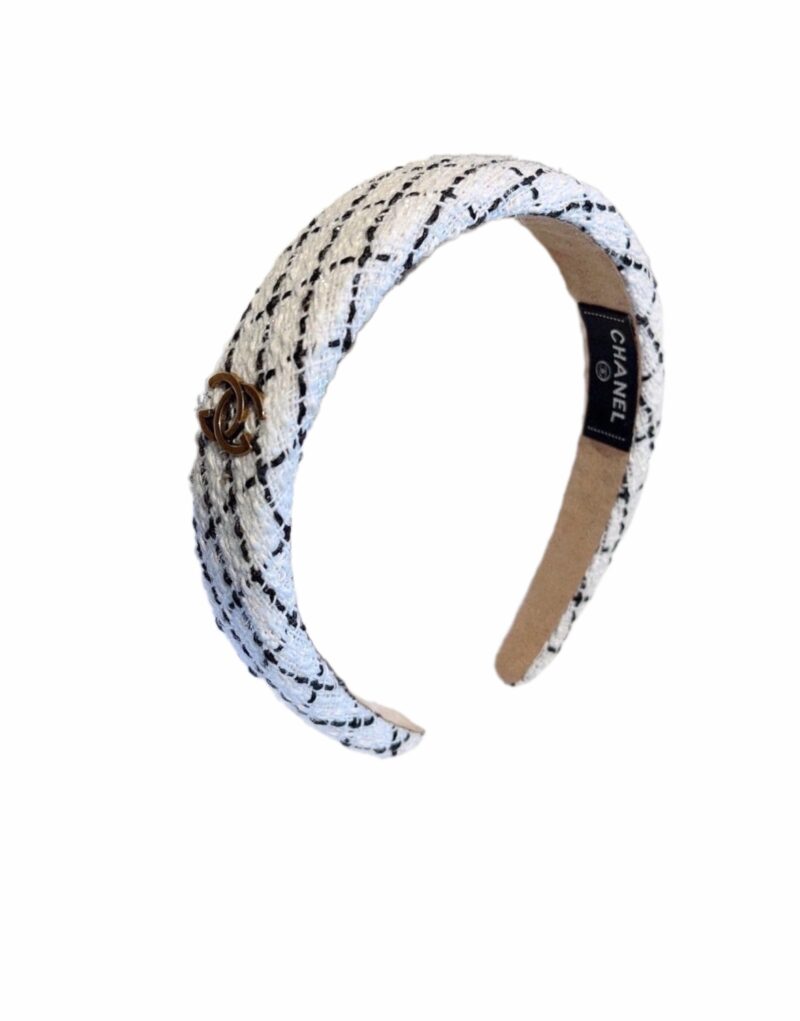 Chanel Hairband CC Logo White For Women