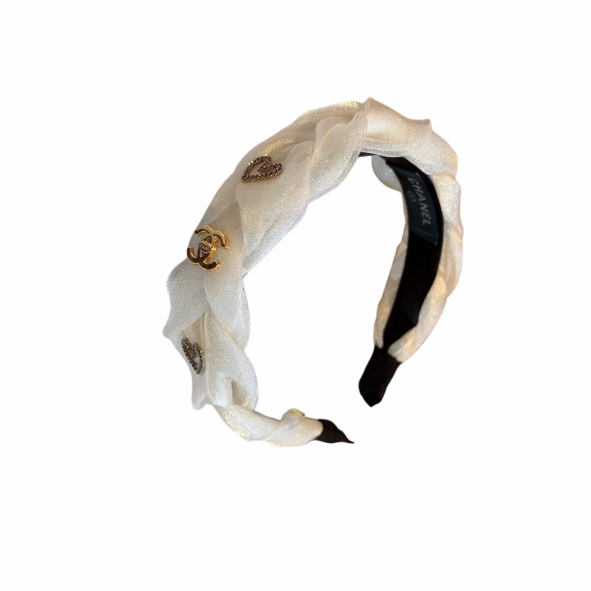 Chanel Hairband CC Logo White For Women