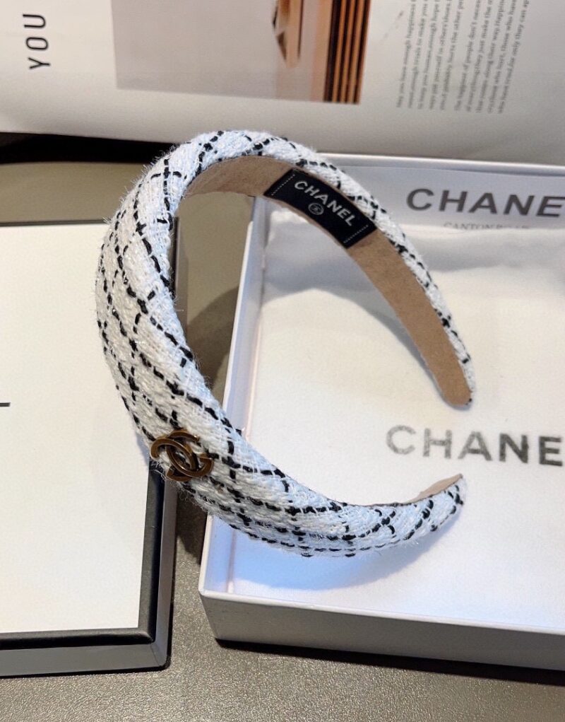 Chanel Hairband CC Logo White For Women