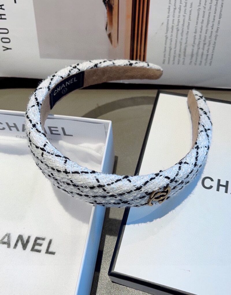Chanel Hairband CC Logo White For Women