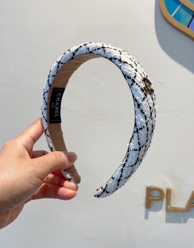 Chanel Hairband CC Logo White For Women