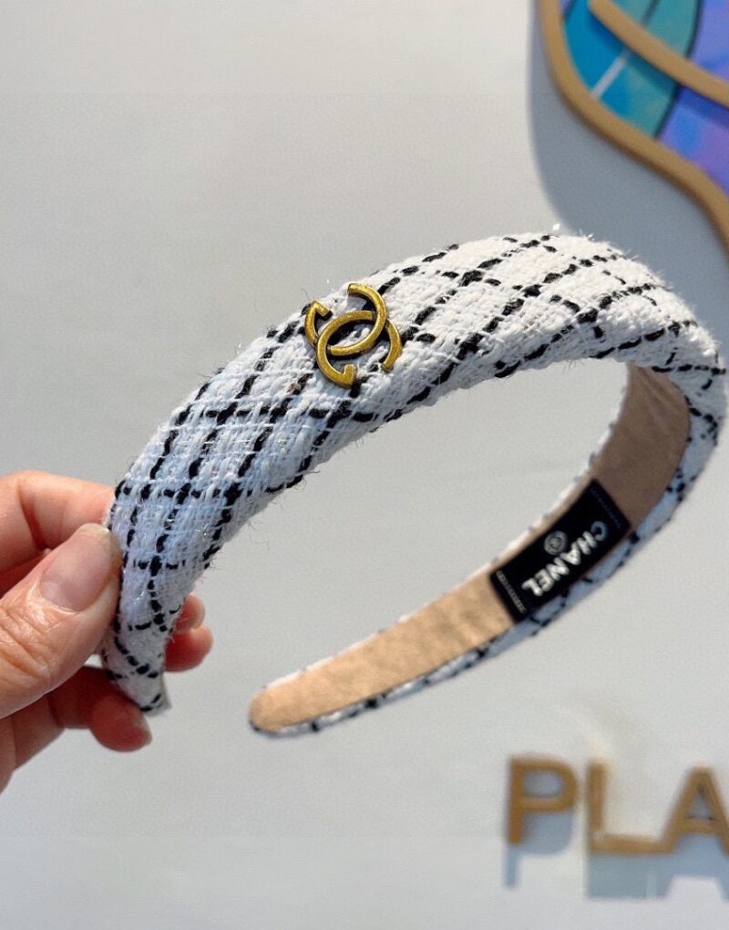 Chanel Hairband CC Logo White For Women