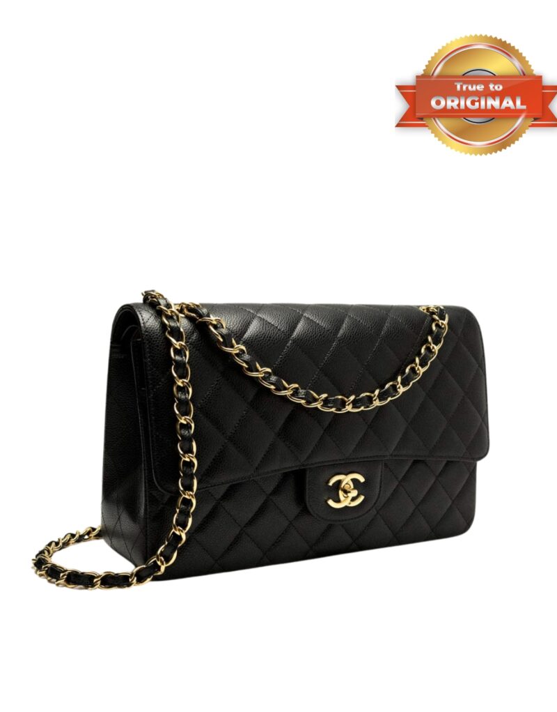[True-to-ORIGINAL] Chanel Large Classic Handbag Black For Women 30cm/11.7in A58600 Y01864 C3906