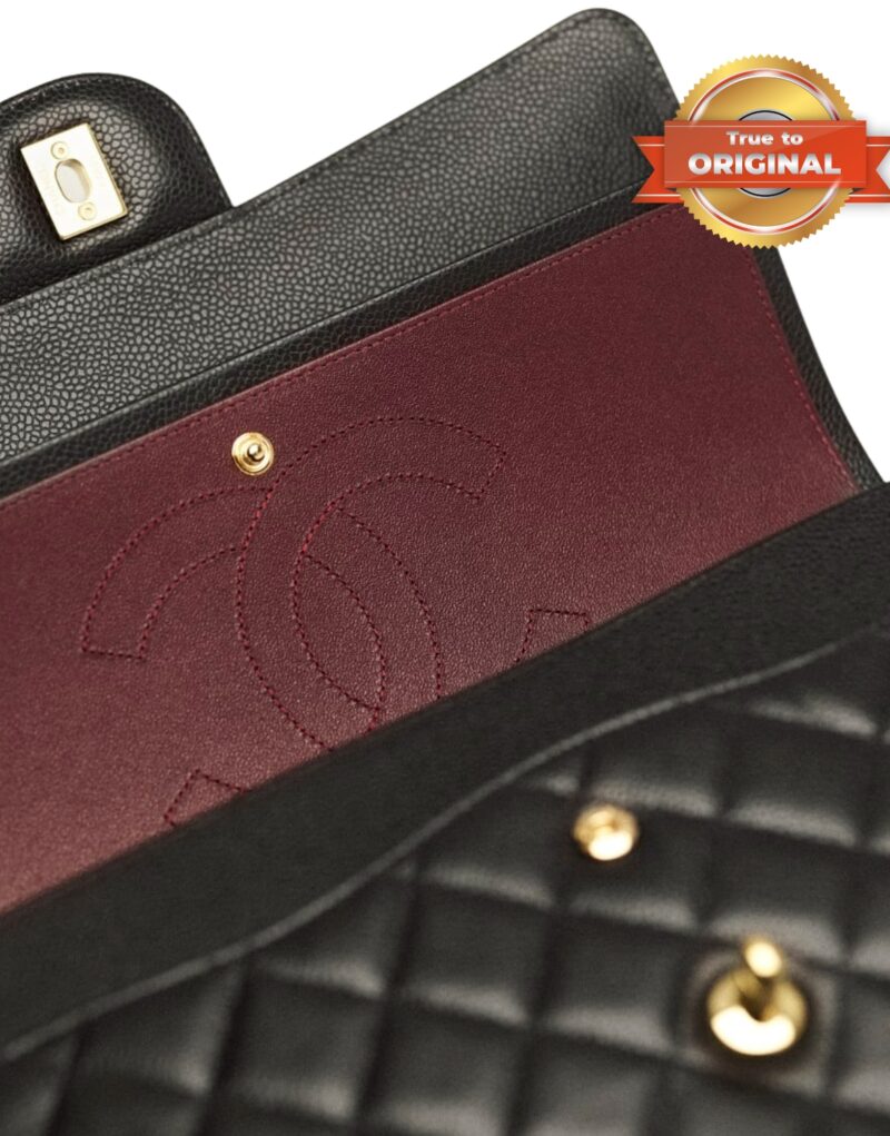 [True-to-ORIGINAL] Chanel Large Classic Handbag Black For Women 30cm/11.7in A58600 Y01864 C3906
