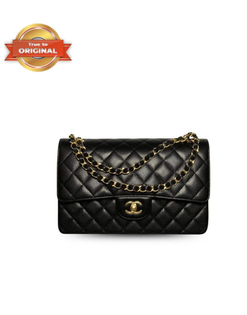 [True-to-ORIGINAL] Chanel Large Classic Handbag Black For Women 30cm/11.7in A58600 Y01864 C3906