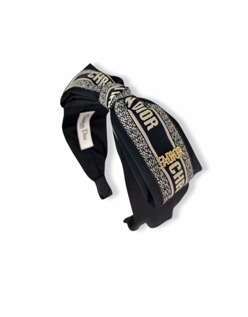 Christian Dior Bow Hairband Black For Women