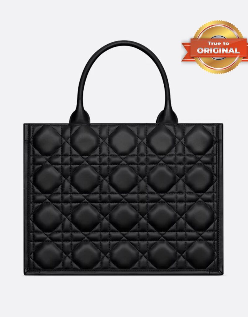 [True-to-ORIGINAL] Christian Dior Medium Dior Book Tote Black For Women 36.5cm/14.4in M1324OWHP_M900