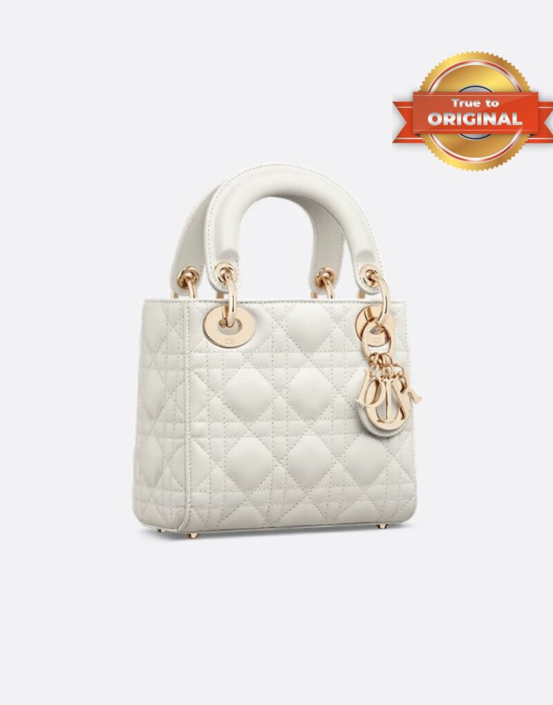 [True-to-ORIGINAL] Christian Dior Mini Lady Dior Bag Latte For Women 17cm/6.5in M0505ONGE_M030