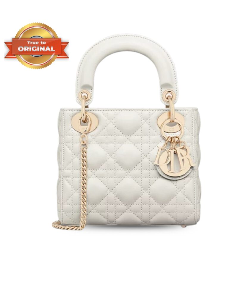 [True-to-ORIGINAL] Christian Dior Mini Lady Dior Bag Latte For Women 17cm/6.5in M0505ONGE_M030