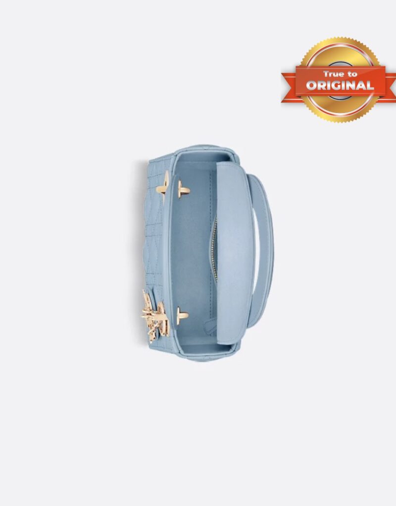 [True-to-ORIGINAL] Christian Dior Mini Lady Dior Bag Pale Blue For Women 17cm/6.5in M0505ONGE_M23B
