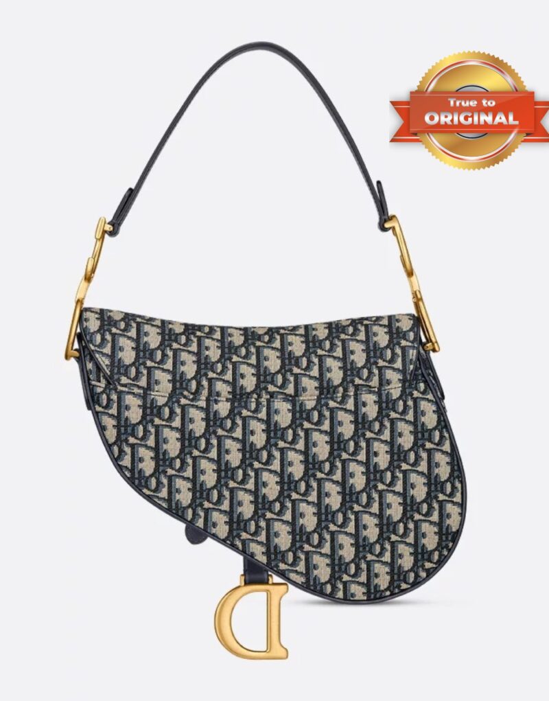 [True-to-ORIGINAL] Christian Dior Saddle Bag With Strap Blue For Women 25.5cm/10in M0455CTZQ_M928