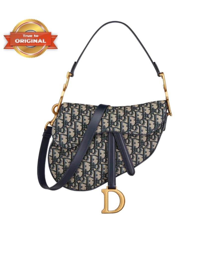 [True-to-ORIGINAL] Christian Dior Saddle Bag With Strap Blue For Women 25.5cm/10in M0455CTZQ_M928