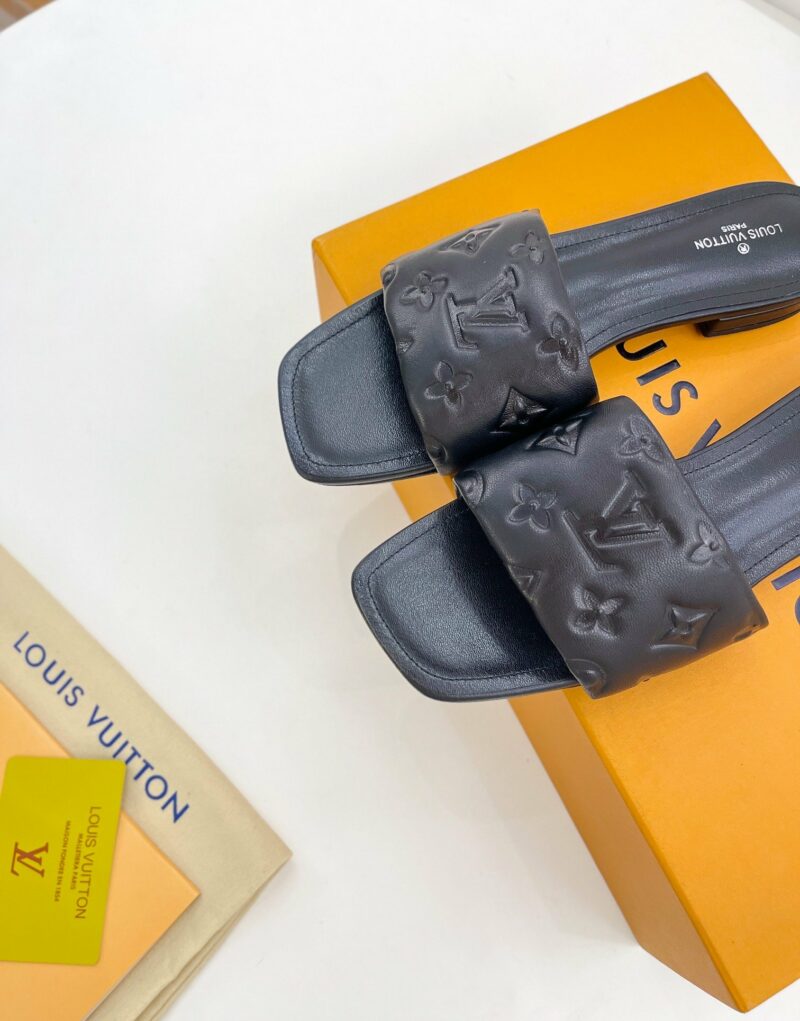 Louis Vuitton Women's Revival Flat Mule Black For Women LV 1A9P3T