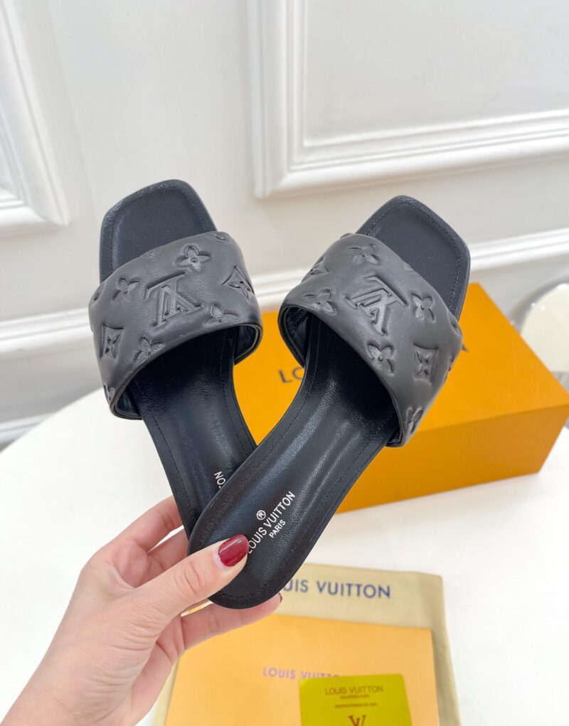 Louis Vuitton Women's Revival Flat Mule Black For Women LV 1A9P3T
