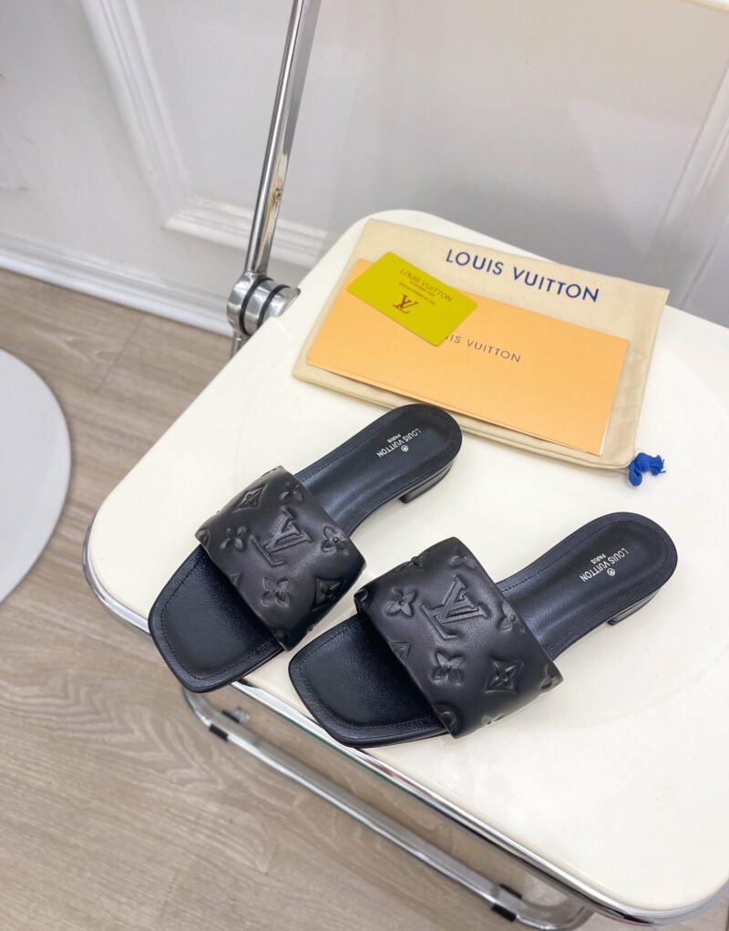 Louis Vuitton Women's Revival Flat Mule Black For Women LV 1A9P3T