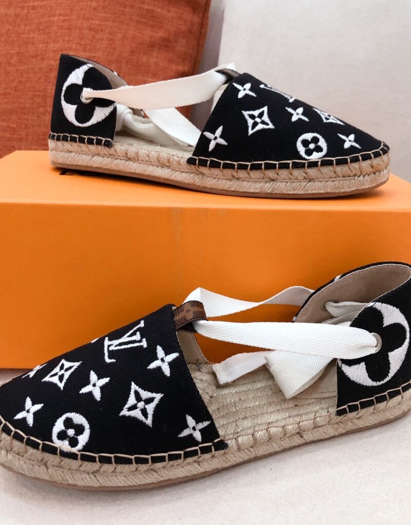 Louis Vuitton Women's Starboard Flat Espadrille Black For Women LV