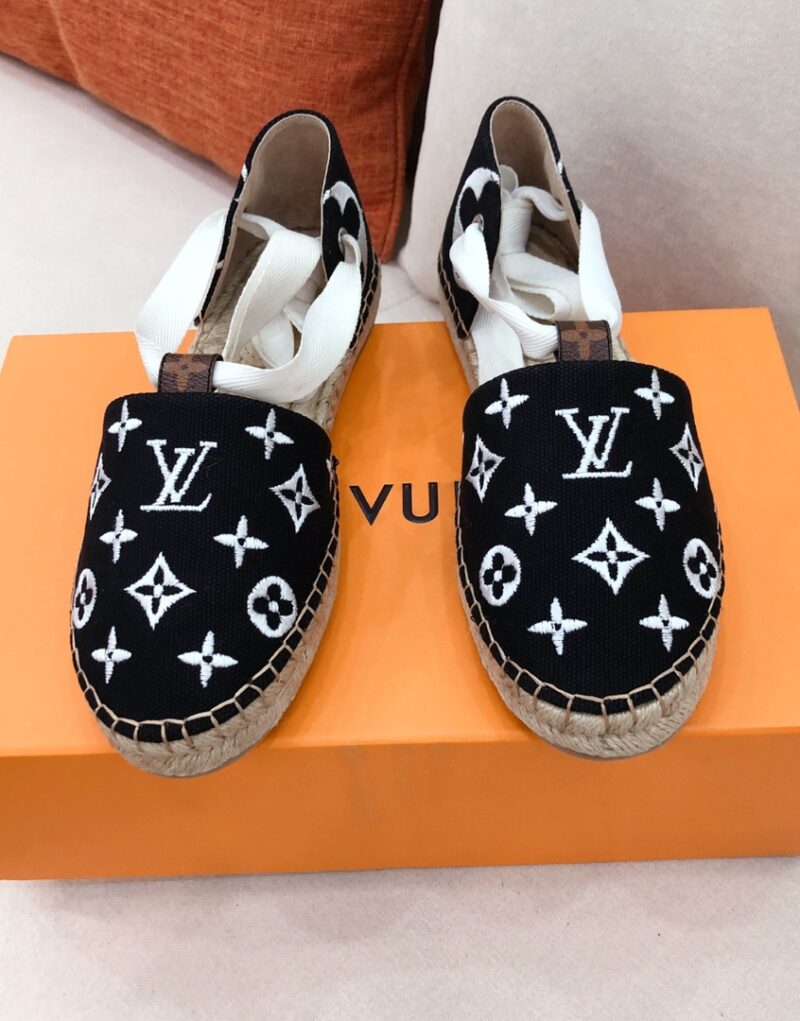 Louis Vuitton Women's Starboard Flat Espadrille Black For Women LV