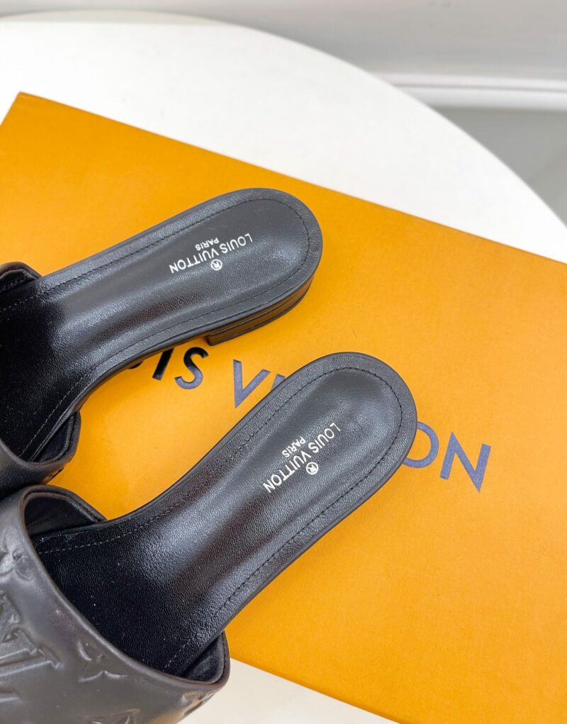 Louis Vuitton Women's Revival Flat Mule Black For Women LV 1A9P3T