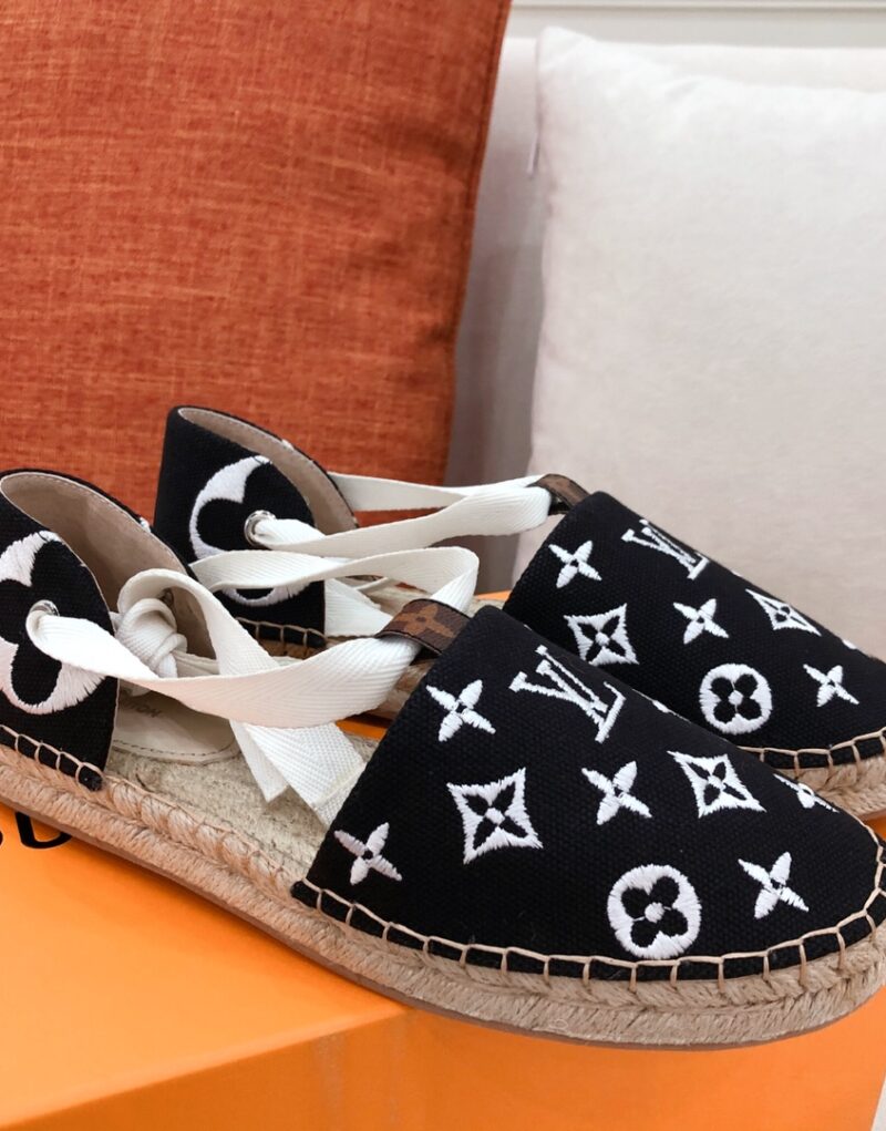 Louis Vuitton Women's Starboard Flat Espadrille Black For Women LV
