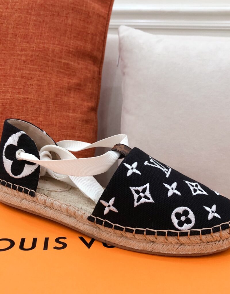 Louis Vuitton Women's Starboard Flat Espadrille Black For Women LV