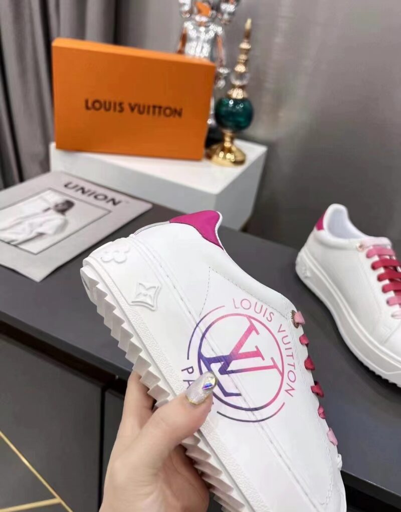 Louis Vuitton Women's Time Out Sneaker Fuchsia Pink For Women LV 1AA1BN