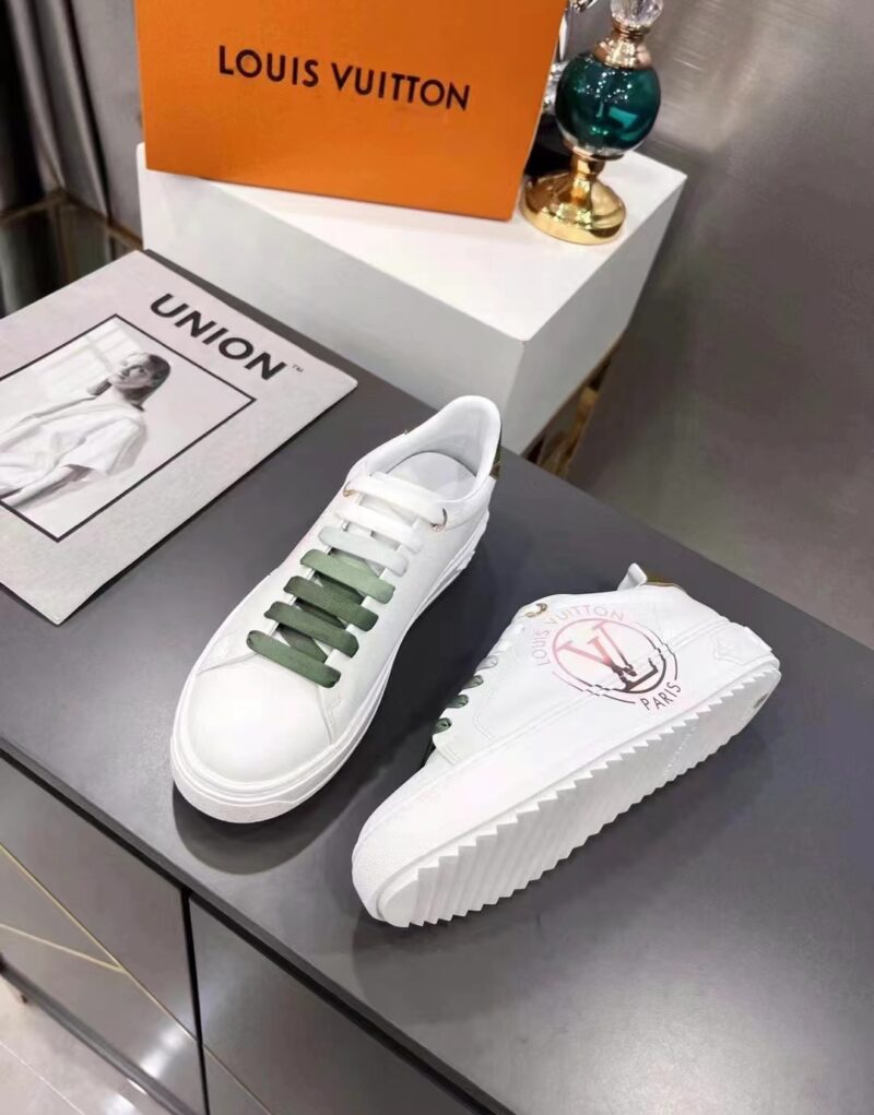 Louis Vuitton Women's Time Out Sneaker Khaki Green For Women LV 1AA1C3