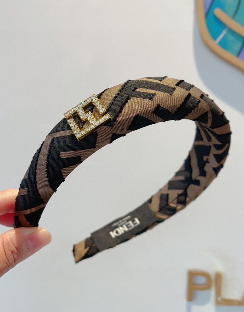 Fendi Hairband Black/Brown For Women