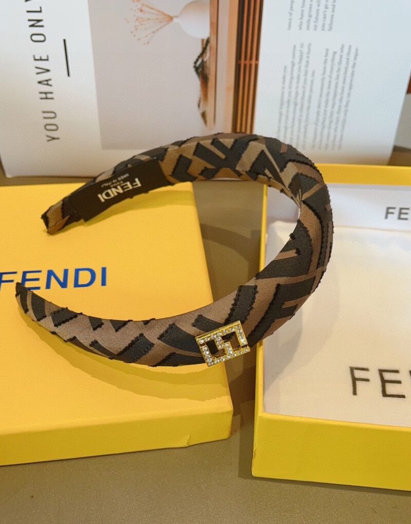 Fendi Hairband Black/Brown For Women