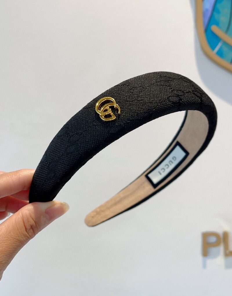 Gucci Hairband GG Logo Black For Women