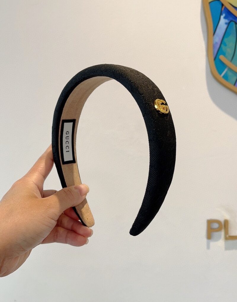 Gucci Hairband GG Logo Black For Women