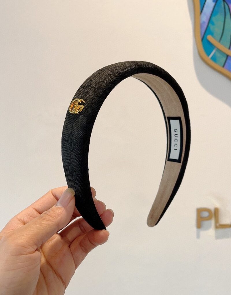 Gucci Hairband GG Logo Black For Women