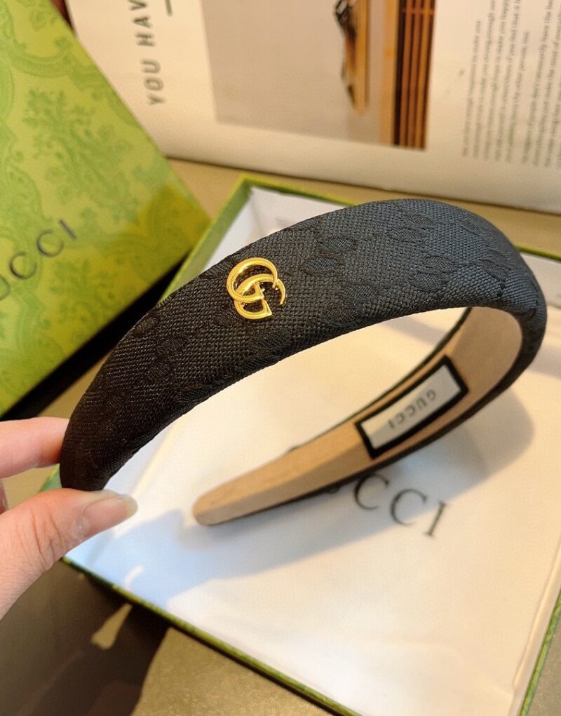Gucci Hairband GG Logo Black For Women
