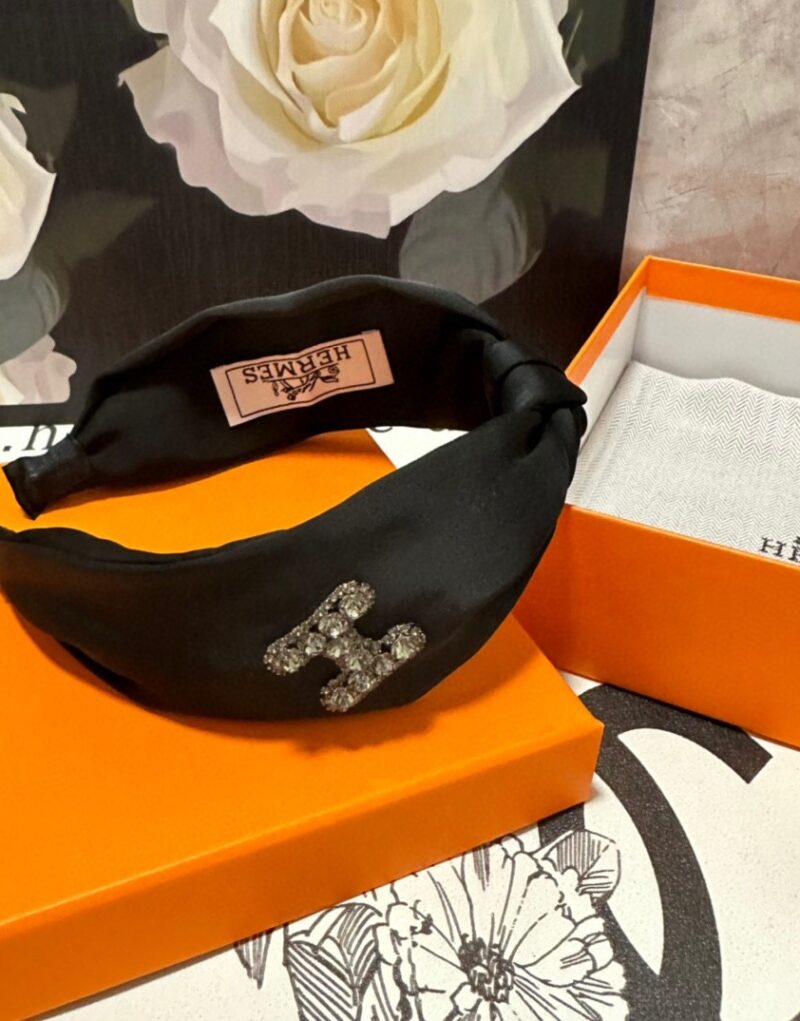 Hermes Knot Hairband Black For Women
