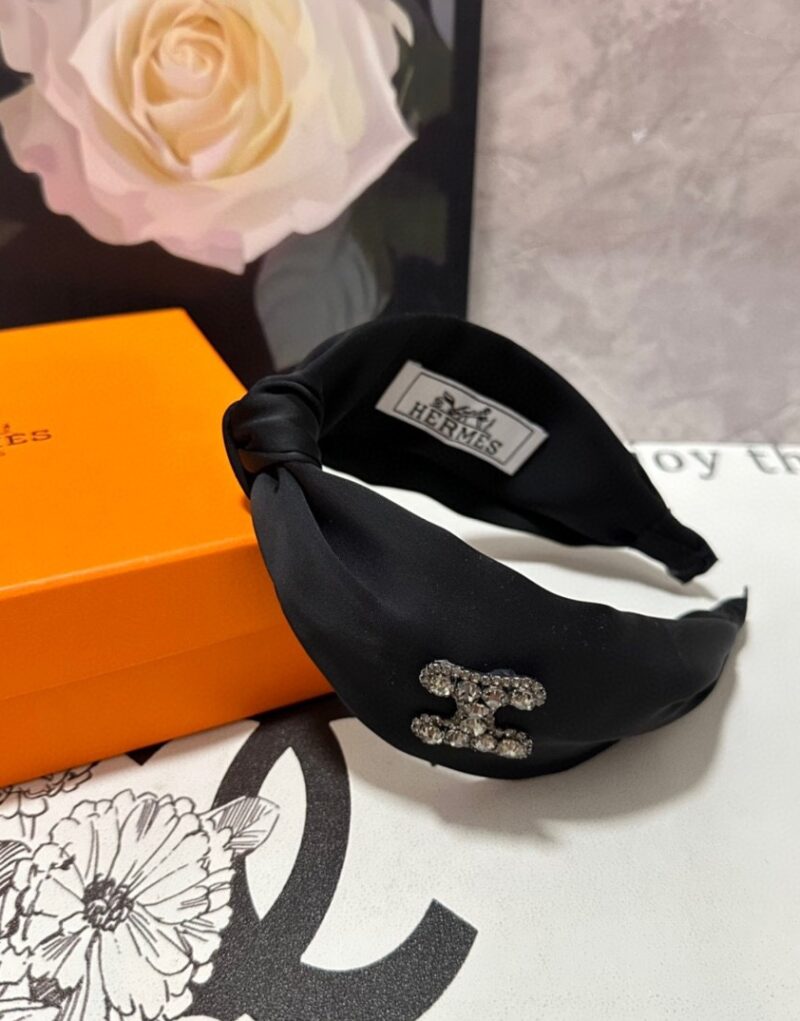 Hermes Knot Hairband Black For Women