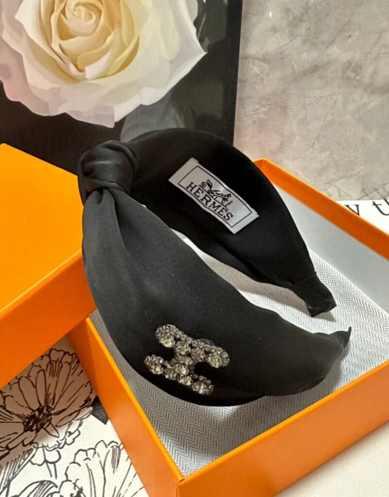 Hermes Knot Hairband Black For Women