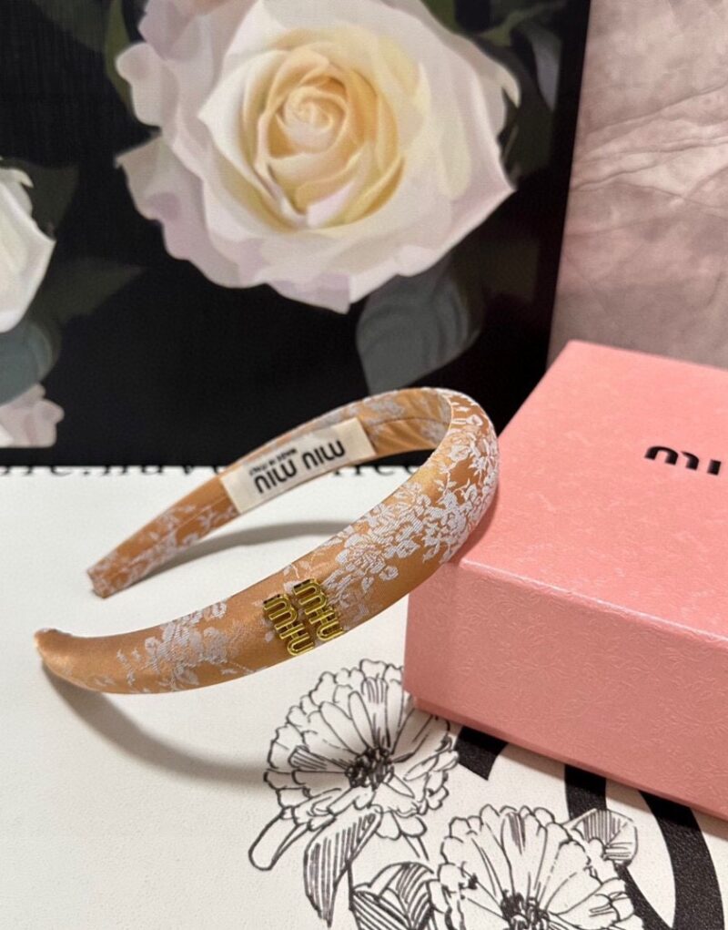 Miu Miu Hairband Brown For Women