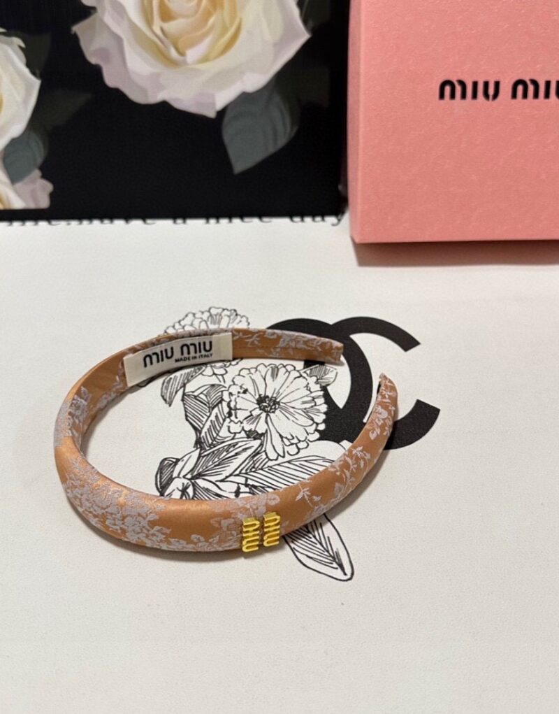 Miu Miu Hairband Brown For Women