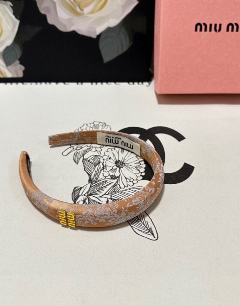 Miu Miu Hairband Brown For Women
