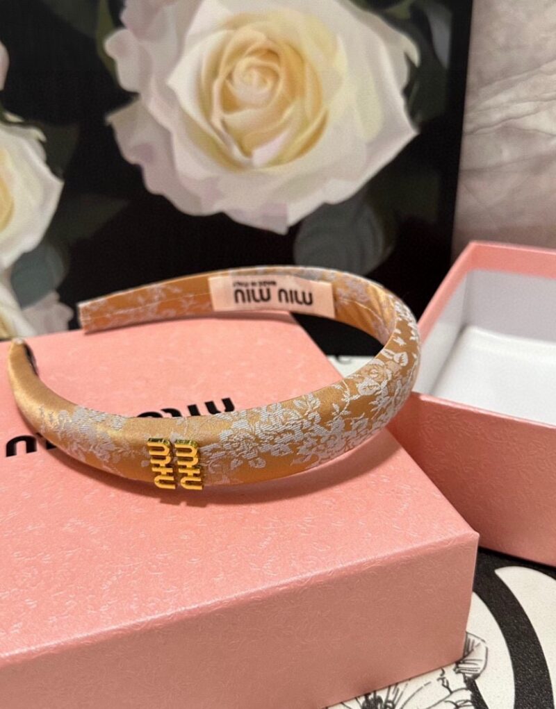 Miu Miu Hairband Brown For Women