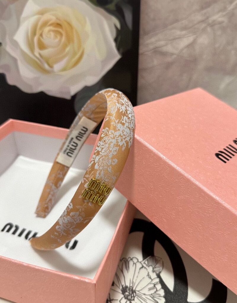 Miu Miu Hairband Brown For Women