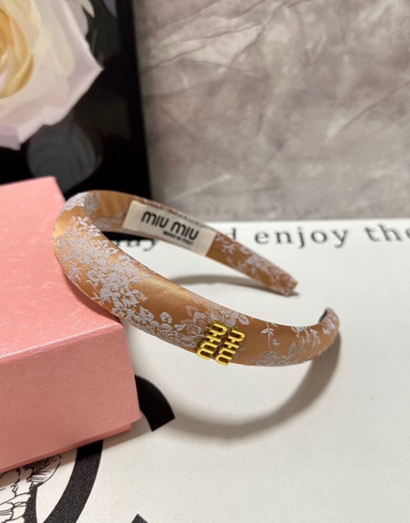 Miu Miu Hairband Brown For Women