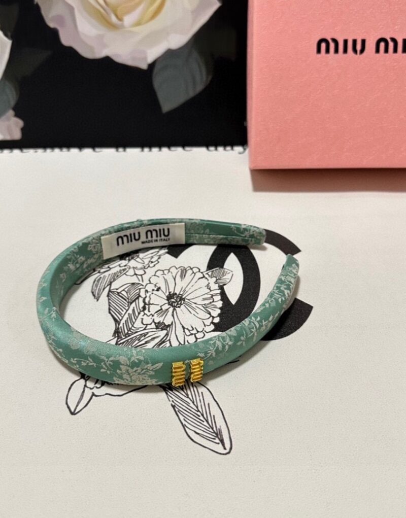 Miu Miu Hairband Light Blue For Women